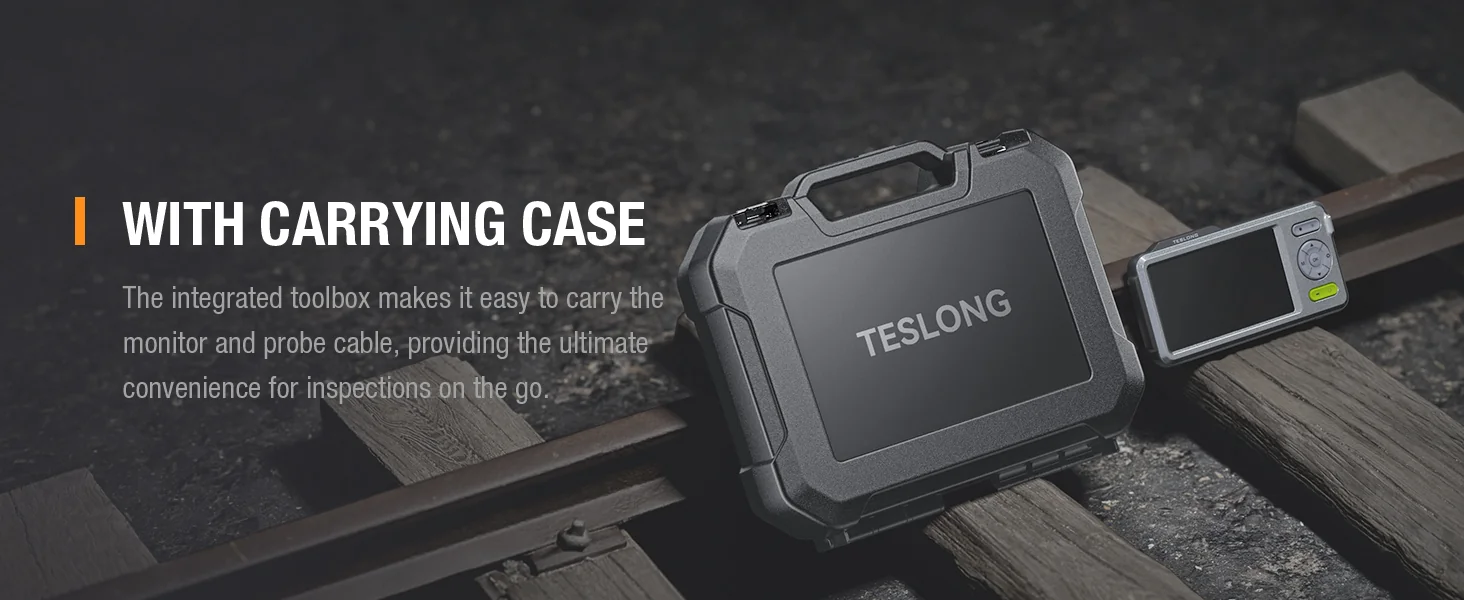 The complete range of Teslong digital borescopes and inspection cameras.