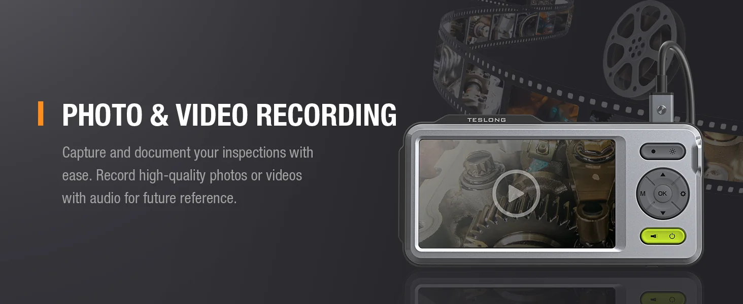 Key features of Teslong industrial borescopes for professional use.